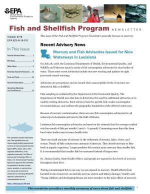 Fish and Shellfish Program NEWSLETTER