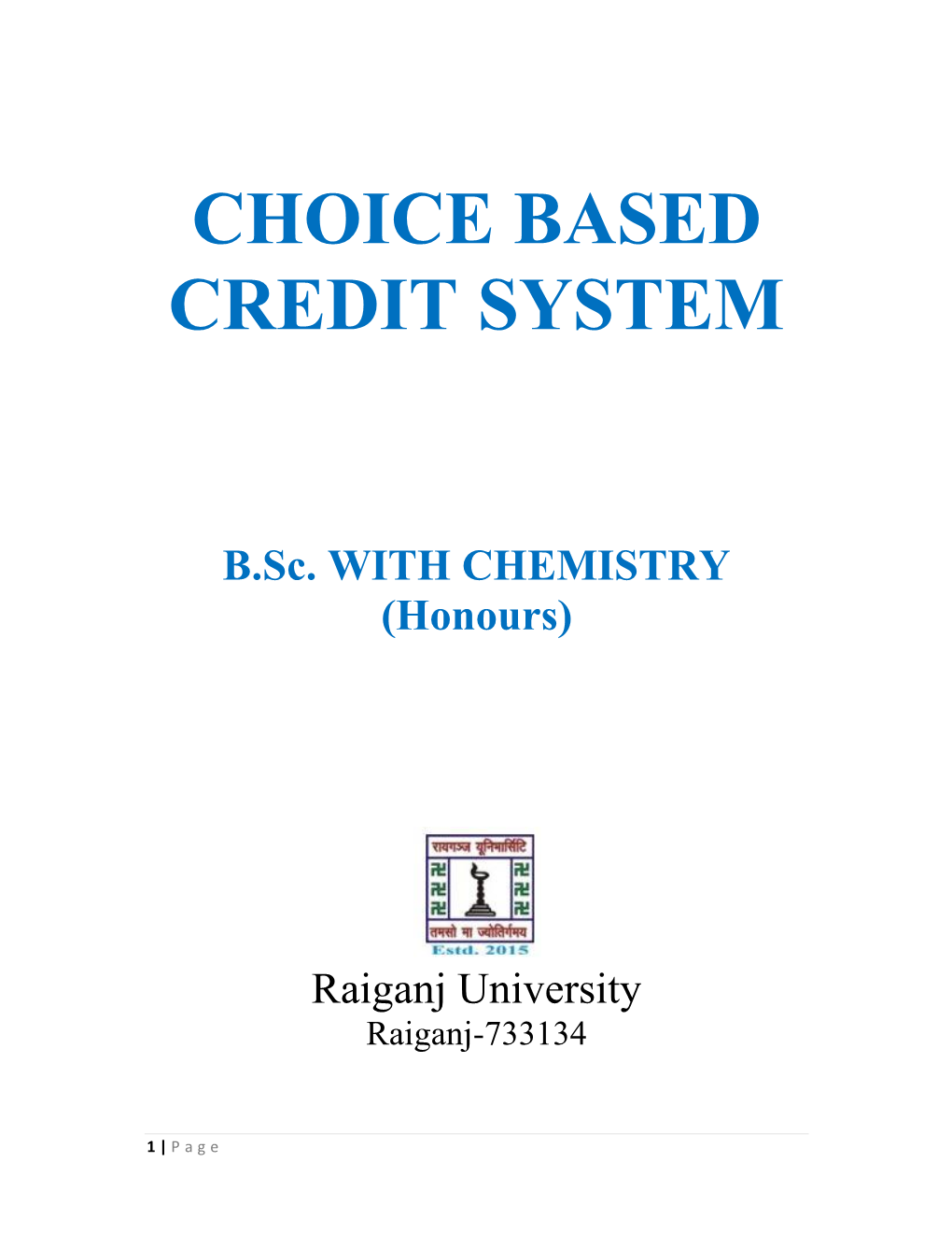 Choice Based Credit System