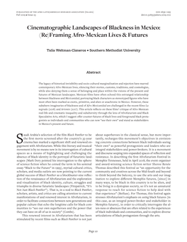 Framing Afro-Mexican Lives & Futures