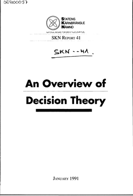 An Overview of Decision Theory