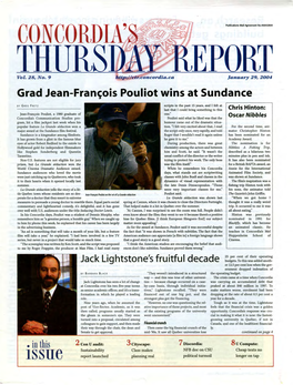 Grad Jean-Fran~Ois Pouliot Wins at Sundance