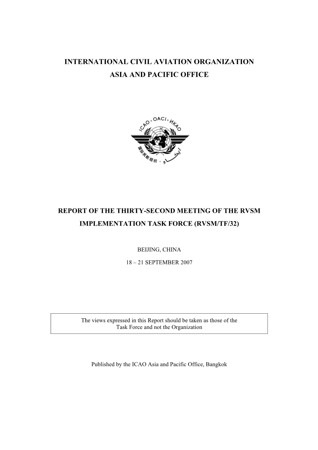 International Civil Aviation Organization Asia And - DocsLib