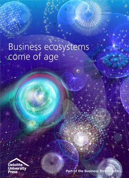 Business Ecosystems Come of Age