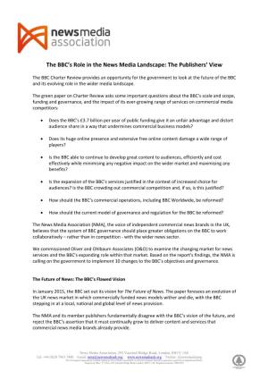 The BBC's Role in the News Media Landscape