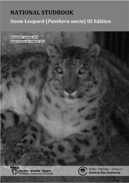 Snow Leopard (Panthera Uncia) III Edition