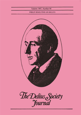 1929 Delius Festival: Introduction to Delius [October 12I2I929)1929]