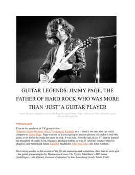 Guitar Legends: Jimmy Page, the Father of Hard Rock Who Was More Than ‘Just’ a Guitar Player