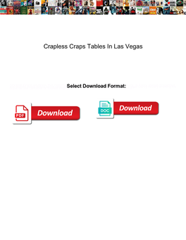 Crapless Craps Tables in Las Vegas
