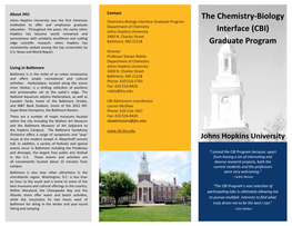 The Chemistry-Biology Interface (CBI) Graduate Program