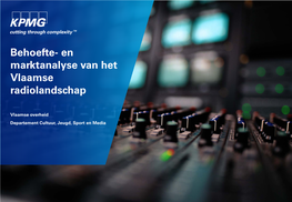 Behoefte- En Marktanalyse Van Het Vlaamse Radiolandschap