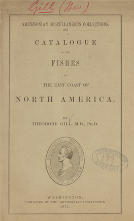 Catalogue of the Fishes of the East Coast of North America