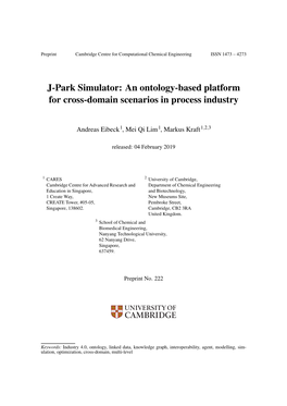 J-Park Simulator: an Ontology-Based Platform for Cross-Domain Scenarios in Process Industry
