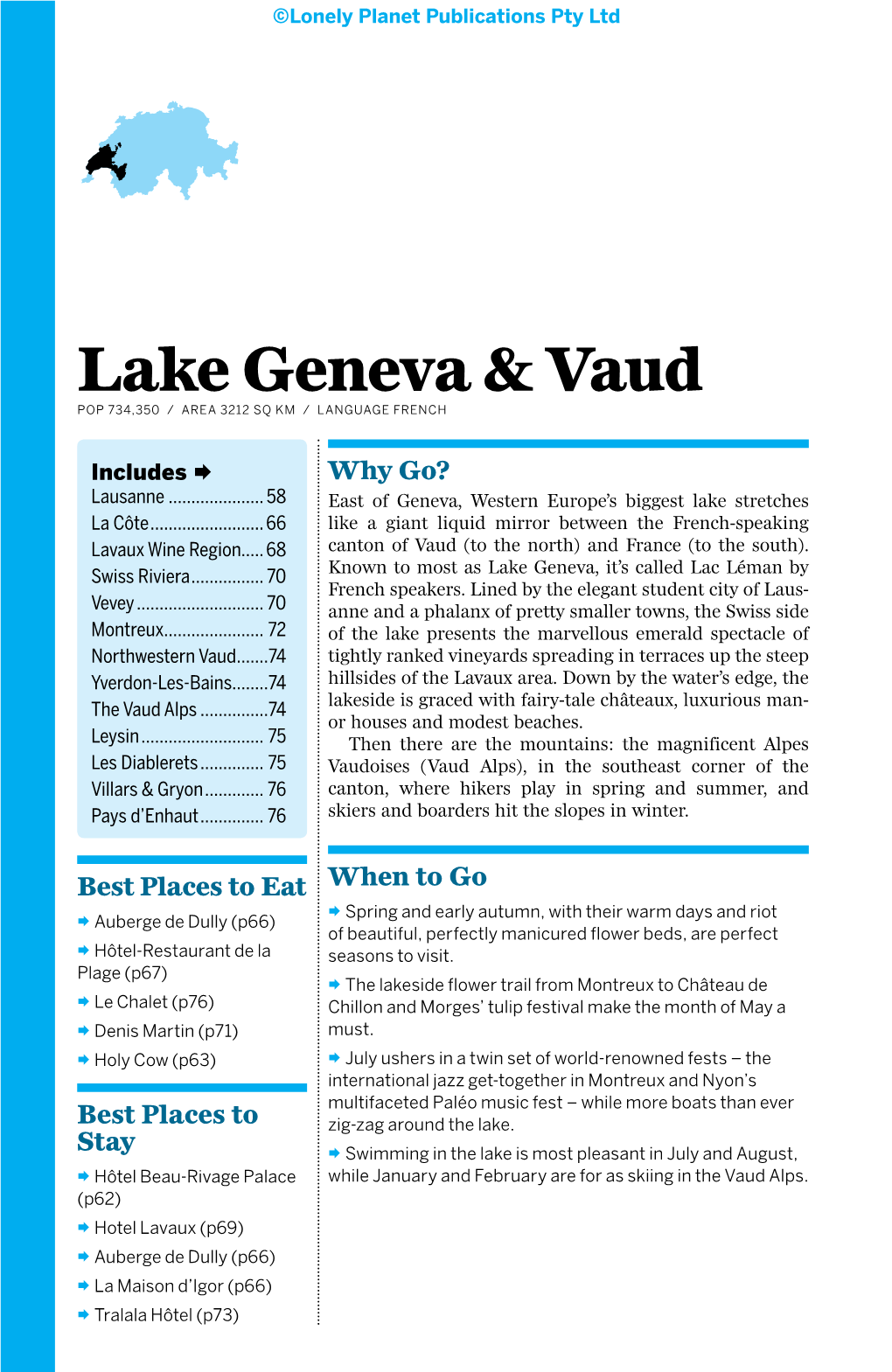 Lake Geneva & Vaud