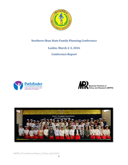 Northern Shan State Family Planning Conference Lashio, March 2-3