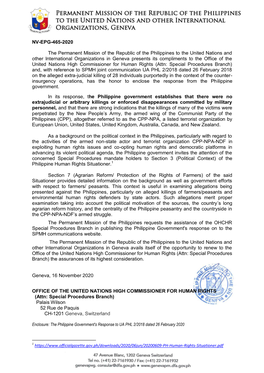 NV-EPG-465-2020 the Permanent Mission of the Republic of the Philippines to the United Nations and Other International Organizat