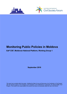 Monitoring Public Policies in Moldova Eap CSF, Moldovan National Platform, Working Group 1