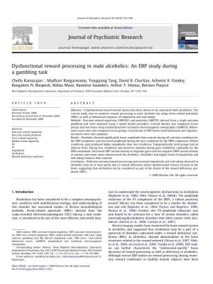 Dysfunctional Reward Processing in Male Alcoholics: an ERP Study During a Gambling Task