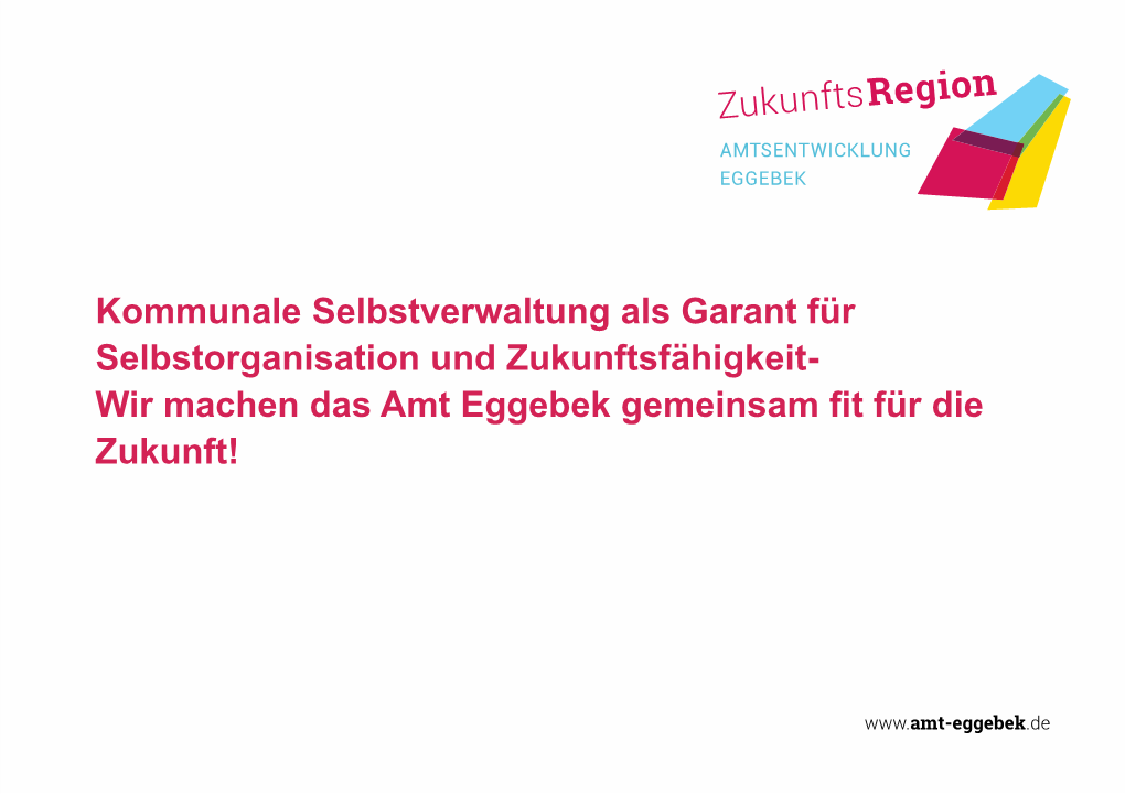 Wir Machen Das Amt Eggebek Gemeinsam Fit Für Die Zukunft! Agenda