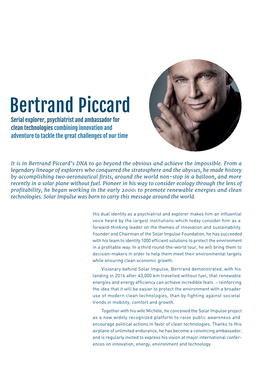 Bertrand Piccard Portrait English Version Download
