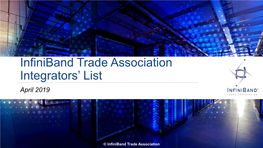 Infiniband Trade Association Integrators' List