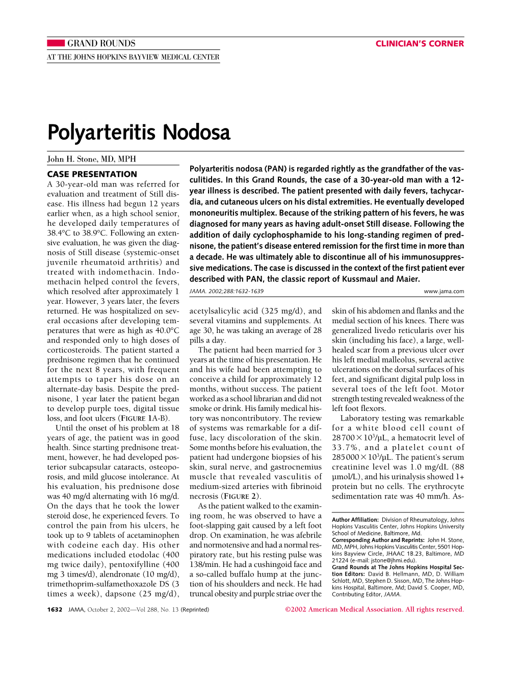 Polyarteritis Nodosa
