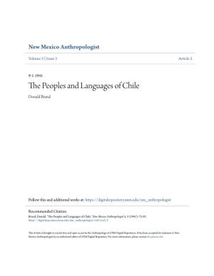 THE PEOPLES and LANGUAGES of CHILE by DONALDD