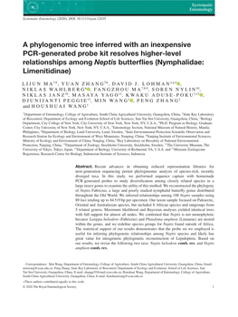A Phylogenomic Tree Inferred with an Inexpensive PCR‐Generated Probe