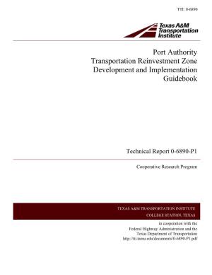 Port Authority Transportation Reinvestment Zone Development and Implementation Guidebook