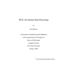 SETL for Internet Data Processing
