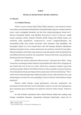 BAB II TINJAUAN MUSEUM DAN MUSIK NASIONAL 2.1 Museum 2.1.1 Definisi Museum Definisi Museum Menurut Kamus Besar Bahasa Indonesia