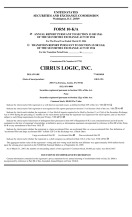 Cirrus Logic, Inc