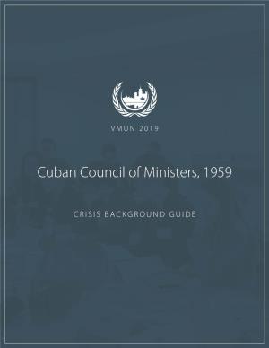 Cuban Council of Ministers, 1959
