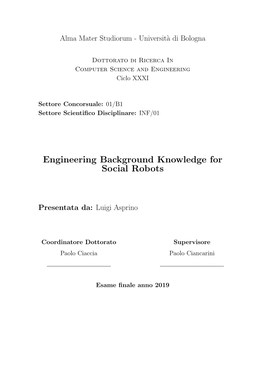 Engineering Background Knowledge for Social Robots