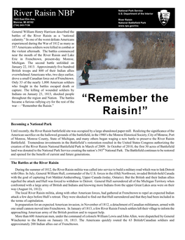 “Remember the Raisin!” Frenchtown Was a Desolate Settlement for Eight Months Following the Battle