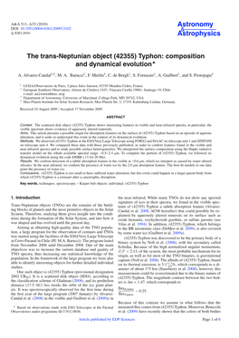 The Trans-Neptunian Object (42355) Typhon: Composition and Dynamical Evolution*