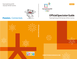Official Spectator Guide Pyeongchang 2018 Olympic Winter Games Official Spectator Guide
