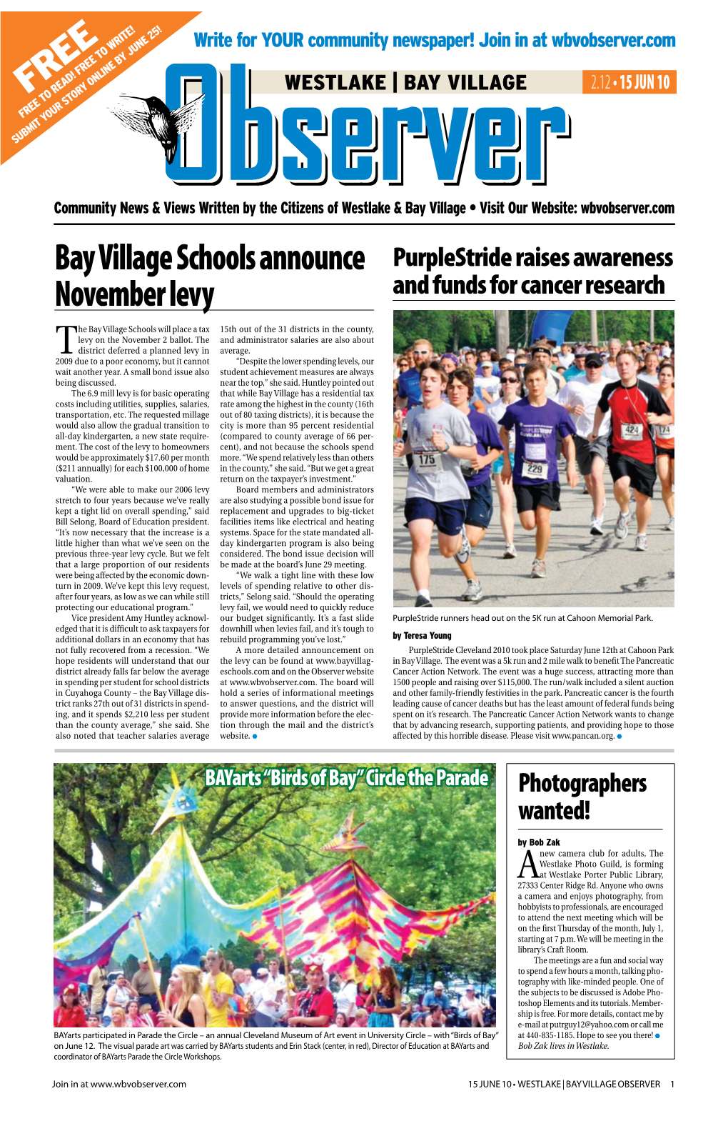 Bay Village Schools Announce November Levy