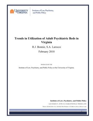 Trends in Utilization of Adult Psychiatric Beds in Virginia R.J