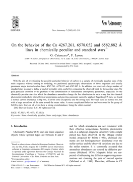 O N the Behavior of the CII 4267.261, 6578.052 and 6582.882 a Lines in Chemically Peculiar and Standard Stars