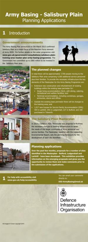 Army Basing Salisbury Plan Planning Applications New SFA Exhibition Banners