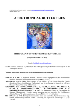 433 Bibliography of Afrotropical Publications