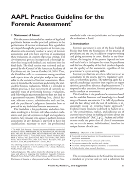 Forensic Assessment*