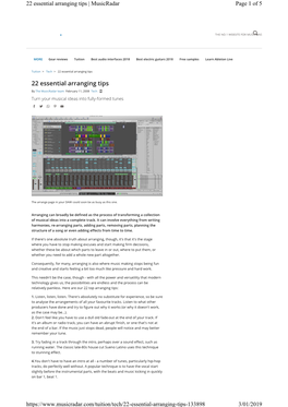 22 Essential Arranging Tips | Musicradar Page 1 of 5