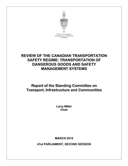 Transportation of Dangerous Goods and Safety Management Systems