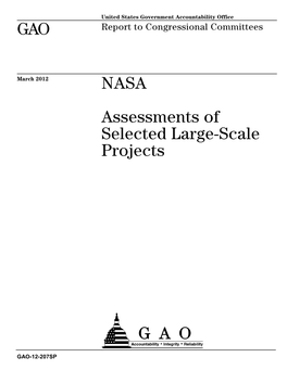 GAO-12-207SP, NASA: Assessments of Selected Large-Scale Projects