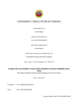 Universita' Degli Studi Di Verona