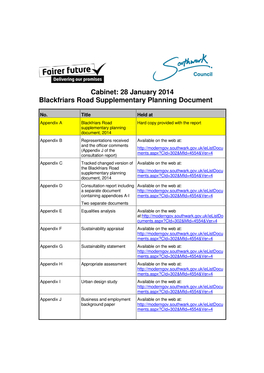 Blackfriars Road Supplementary Planning Document