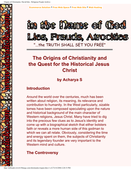 Origins of Christianity- David Icke - Religious Frauds Archive