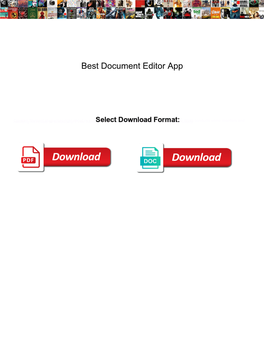 Best Document Editor App