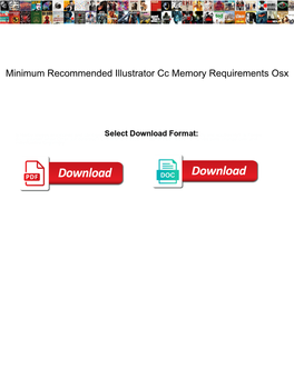 Minimum Recommended Illustrator Cc Memory Requirements Osx